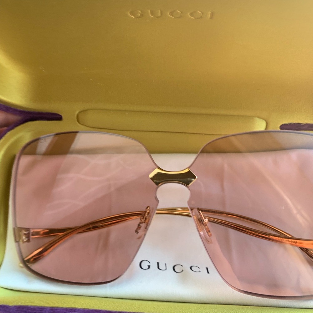 Purple And gold Gucci shades